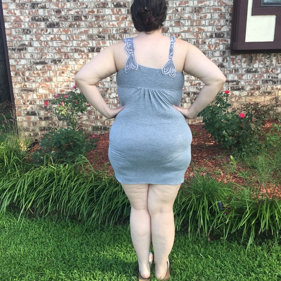 Chelsea & Violet Gray Wrap Mini Embellished Dress - Picture 4 of 4